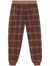 Burberry Trousers Featuring Elastic Waistband And Check Pattern
