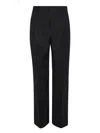 Burberry Suit Pants In Navy Blue Wool. Straight-leg Cut. Zippered Closure And Belt Clip.