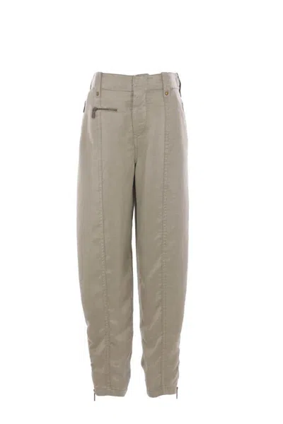 Burberry Trousers In Gray