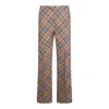Burberry Wool Blend Trouser With Iconic Check Print