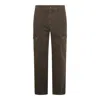 Burberry Gabardine Cargo Trousers In Green