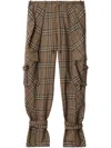 Burberry Checked Cargo Trousers