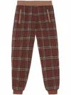 Burberry Trousers Featuring Elastic Waistband And Check Pattern In Multi