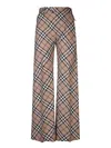 Burberry Men Check Linen-blend Pants In Beige
