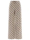 Shop Burberry Trousers In Beige