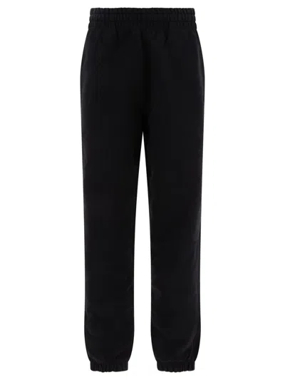 Burberry Relaxed Fit Trousers With Tapered Legs In Black