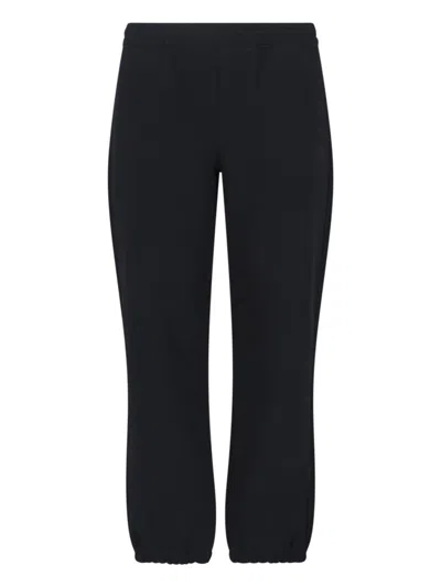 Burberry Check Track Pants In Black