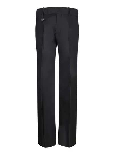 Burberry Cotton Chino Trousers In Black