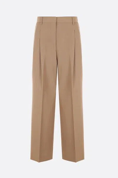 Burberry Trousers In Camel Melange