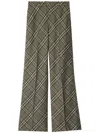 Burberry Straight Leg Check Wool Trousers In Crater Ip Check