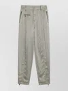Burberry Trousers With B Shield Emblem In Lyocell In Gray