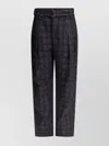 Burberry Trousers Featuring Check Pattern And Back Pocket In Black