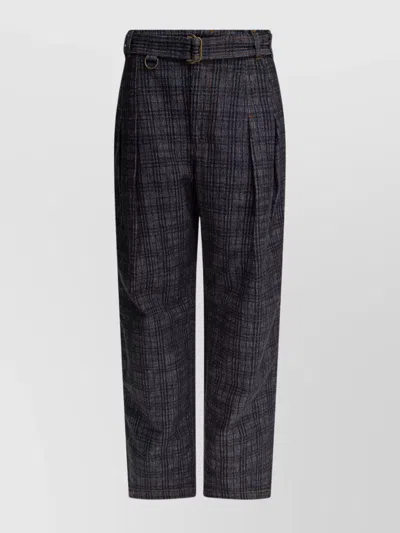 Burberry Trousers Featuring Check Pattern And Back Pocket In Black