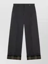 Burberry Ash Coloured Trousers With Lapels Women In Black