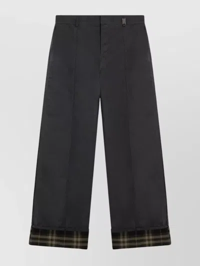 BURBERRY TROUSERS FEATURING LAPELS AND WIDE LEG