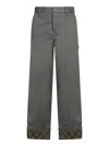 Burberry Tailored Grey Trousers With Unique Cuff Detail In Grey