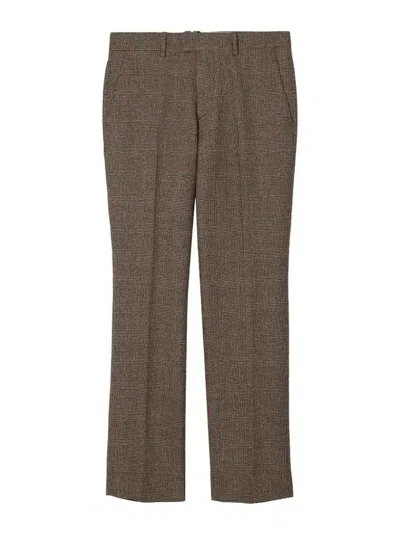 Burberry Trousers In Wool In Animal Print