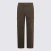 Burberry Gabardine Cargo Trousers In Brown