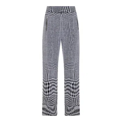 Burberry Trousers In Monochrome Ip Pttn