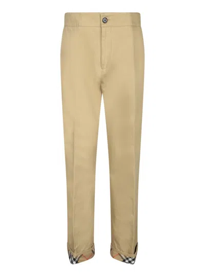 Burberry Trousers In Neutral