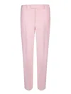 Burberry Wool Cigarette Pants With Pleats In Pink
