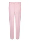 Burberry Wool Cigarette Pants With Pleats In Pink