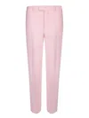 Burberry Wool Cigarette Pants With Pleats In Pink