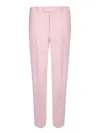 Burberry Wool Cigarette Pants With Pleats In Pink