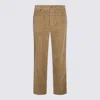 Burberry Trousers Sand Ip Check In Brown