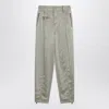 Burberry Trousers With B Shield Emblem In Lyocell Women In Gray