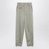 Burberry Trousers With B Shield Emblem In Lyocell In Gray