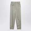 Burberry Trousers With B Shield Emblem In Lyocell In Gray