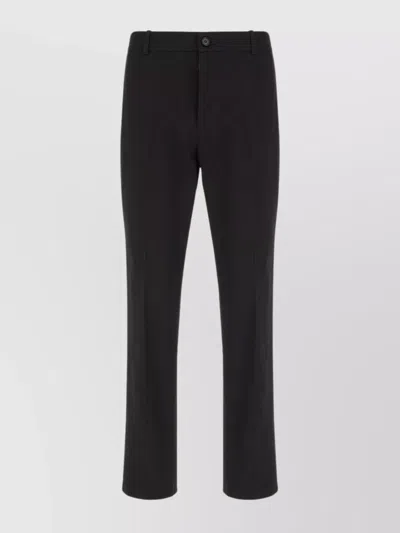 Burberry Trousers With Back Pocket And Front Crease In Black