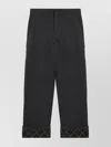 Burberry Trousers With Check Pattern Lapels In Black