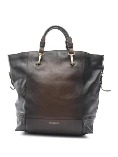 Pre-owned Burberry Truman Handbag In Brown