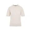 Burberry Natural Crewneck Solid T-shirt In White