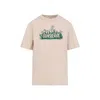 Burberry Soft Cotton T-shirt With Vibrant Floral Graphic In Beige
