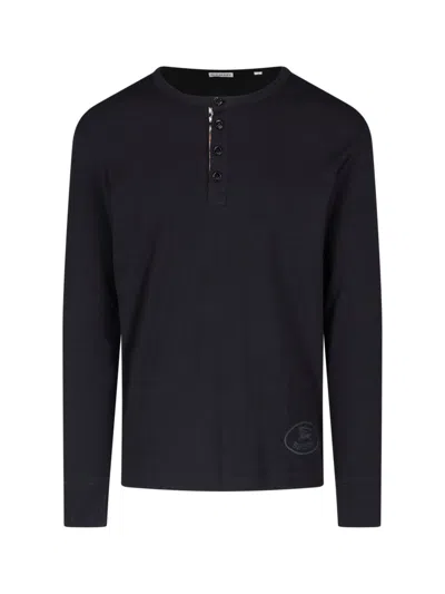 Burberry T-shirt Logo In Black
