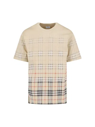 Burberry T-shirt "ryan" In Neutral