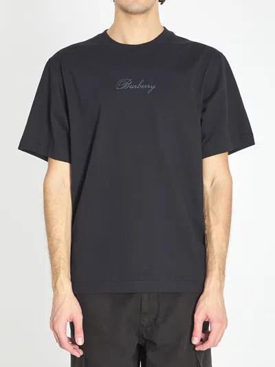 Burberry T-shirt Ss Ryan Bby In Blue