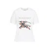 Burberry Ekd Checked T-shirt In White