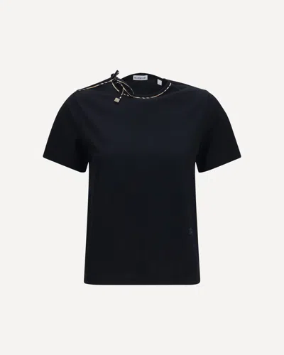 Burberry T-shirt With Cut-out Detail In Blue