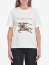 Burberry Equestrian Knight Design Cross Stitch Embroidered T-shirt