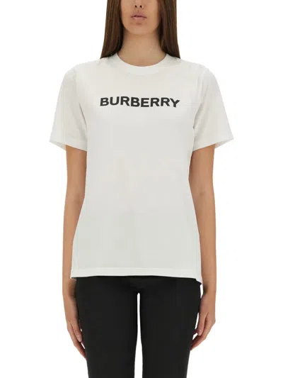 Burberry Tshirt With Logo In White