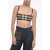 Burberry Tube Bikini Top With Tartan Pattern In Multi