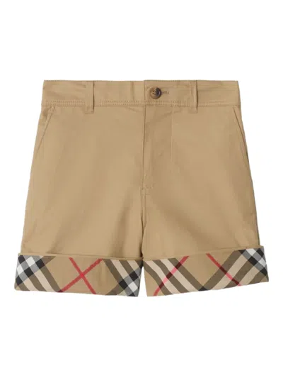 BURBERRY TURN-UP COTTON SHORTS