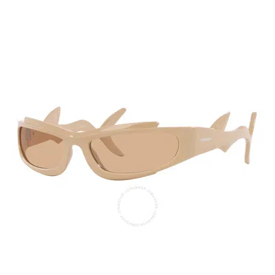 Burberry Turner Shark Light Brown Irregular Unisex Sunglasses 0be4399 407873 60