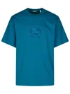 BURBERRY BURBERRY TURQUOISE COTTON T SHIRT