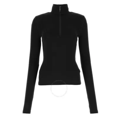 Burberry Turtle-neck Half-zip Straight Hem Jumper