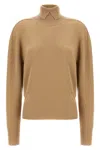 Burberry High-neck Wool Sweater With Logo Intarsia